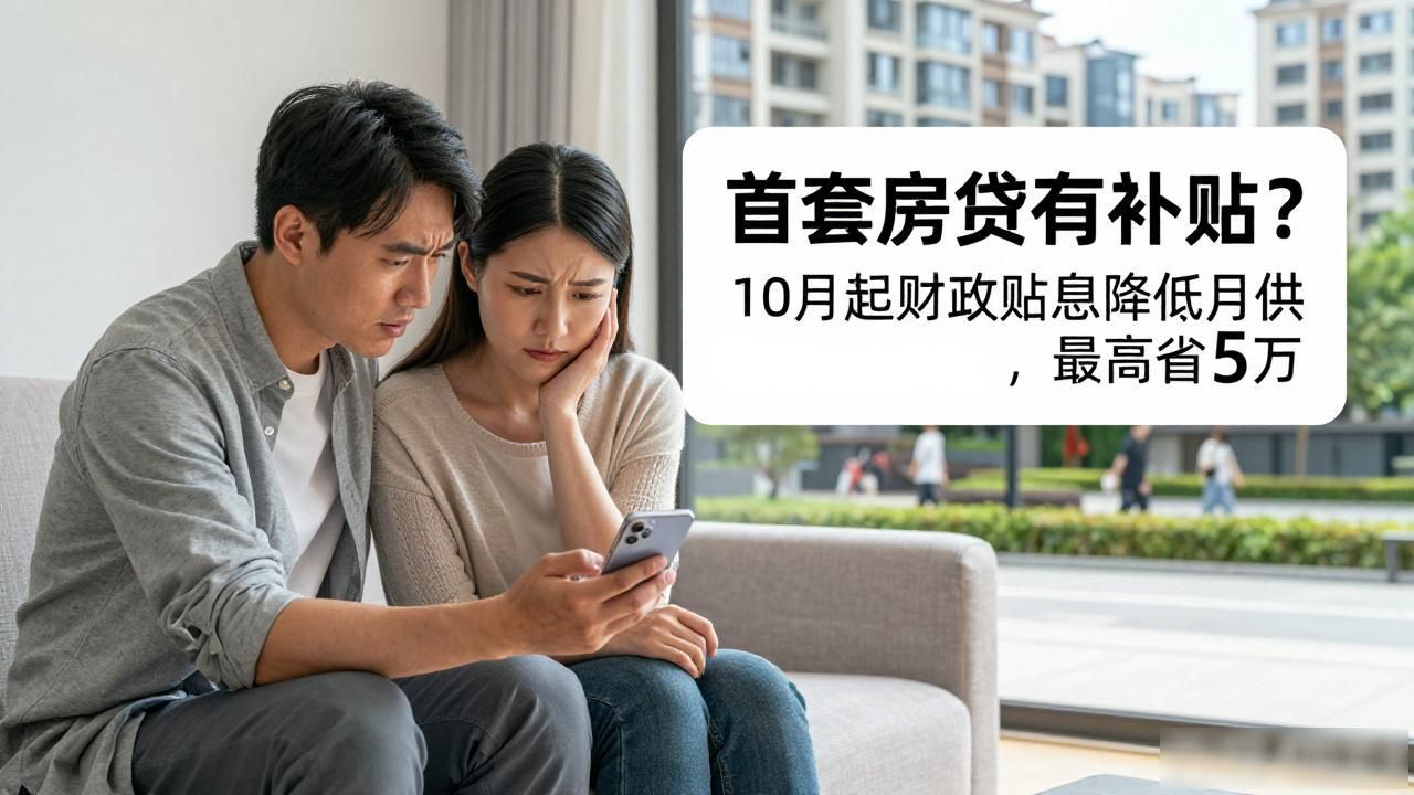 首套房贷有补贴？10月起财政贴息降低月供，最高省5万